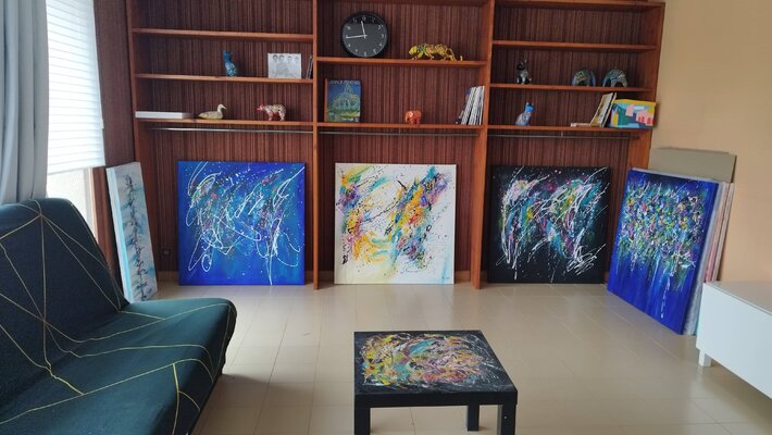 ÂME SAUVAGE in the Studio: Une partie de l'atelier de l'artiste