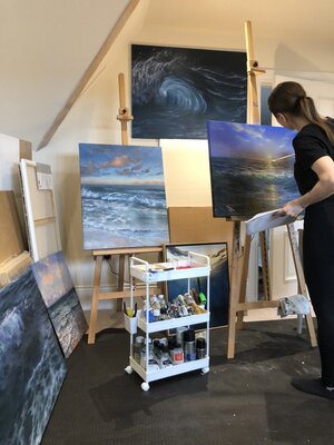 Alesia Yeremeyeva in the Studio