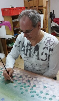 Rudolf Ixenmaier in the Studio