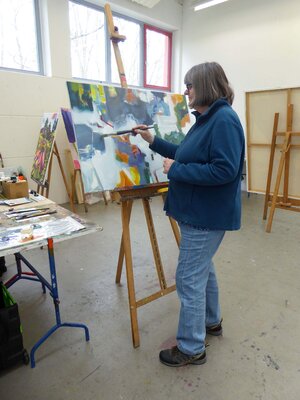 Ute Roehe in the Studio: Annual art course at Alanus University in Alfter near Bonn.