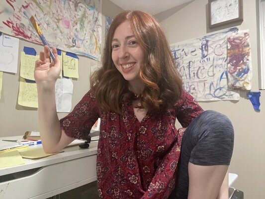 Nicole Javorsky in the Studio