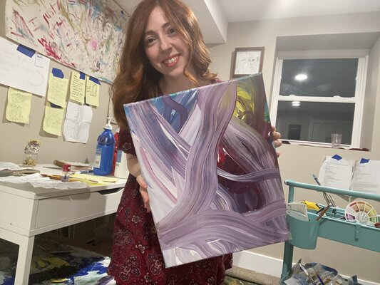 Nicole Javorsky in the Studio