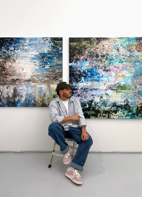 Sam Bergwein in the Studio