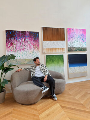 Sam Bergwein in the Studio