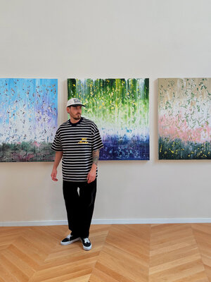 Sam Bergwein in the Studio