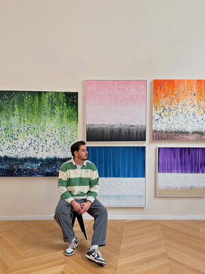Sam Bergwein in the Studio