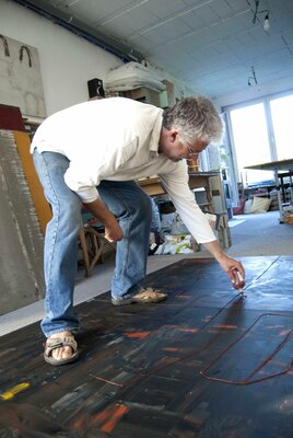 Denis De Mot in the Studio
