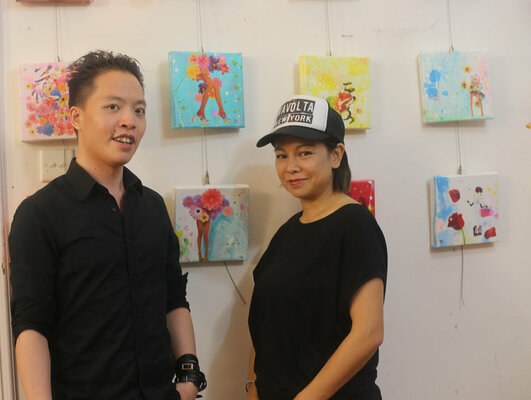 Michael Andrew Law Cheuk Yui in the Studio: Michael Andrew Law and Collector Peggy Wong ( @peggyniki )
