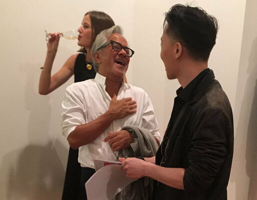 Michael Andrew Law Cheuk Yui in the Studio: Michael Andrew Law and Mr. and Mrs. Anish Kapoor