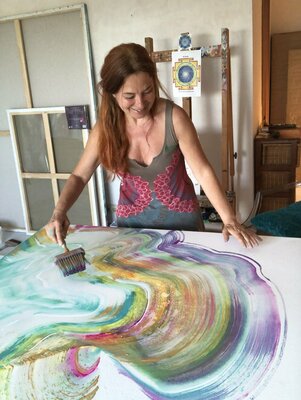 Eva Konya in the Studio