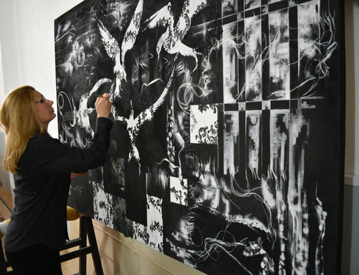 Milena Nicosia in the Studio