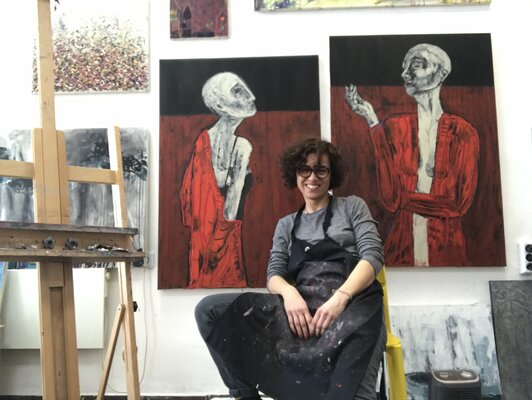 Tatiana Harizanova in the Studio