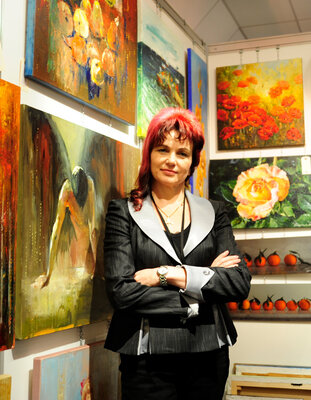 Anna Ravliuc in the Studio: Exhibition stand