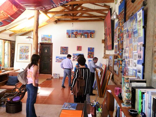 Miguel Betancourt in the Studio