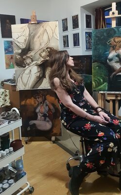 Monica Catto in the Studio