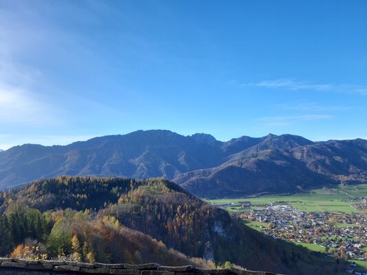Isabella Scharf-Minichmair in the Studio: View from Altpernstein Castle into the valley