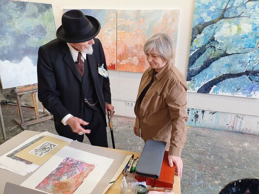 Tamara Siebert in the Studio