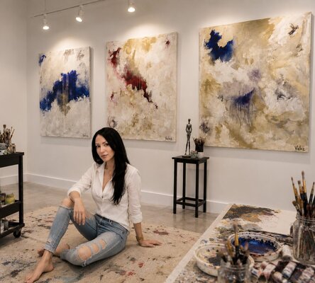 Ana Luisa Veloz in the Studio