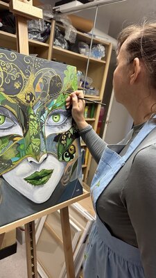 Larisa Robins in the Studio