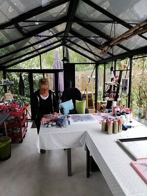 Sabine Beisert in the Studio