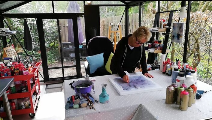 Sabine Beisert in the Studio