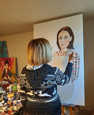 Muriel Ho Paintings in the Studio: Atelier travail sur "Hélène et le dernier fils du ciel"