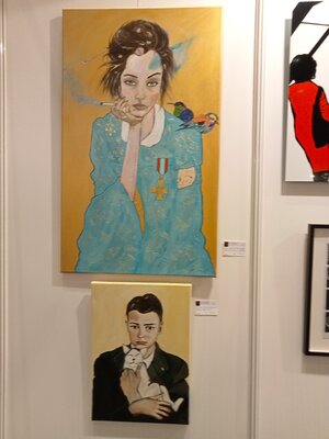 Muriel Ho Paintings in the Studio: Arte  Kunst Messe à Wiesbaden (Allemagne)