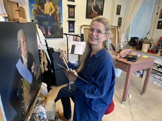 Ulrika Westerberg in the Studio: Me working in studio ABC