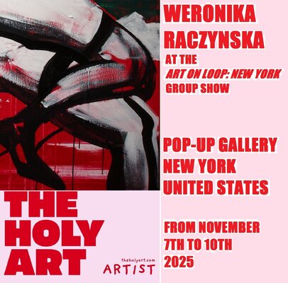 Weronika Raczynska in the Studio: News from the Studio: Weronika Raczynska at the "Art On Loop: New York" digital mixed reality group show at the Pop-Up Gallery in New York, United States in 2025.