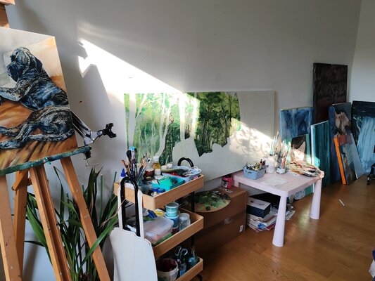 Elena Romanini in the Studio