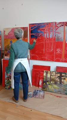 Anne-Marie Molénat-Ponté in the Studio