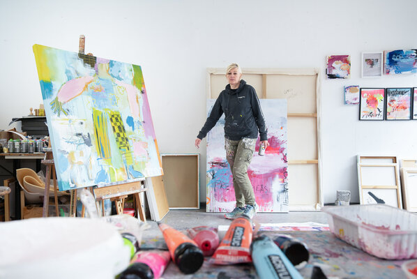 Christiane Lohrig in the Studio