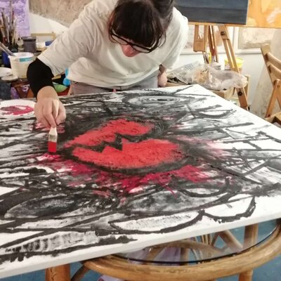sabrina Missere in the Studio
