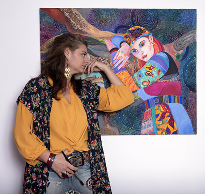 Silvia Pavlova in the Studio: Self-portrait
