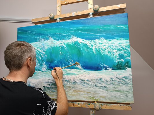 Mantas Naulickas in the Studio