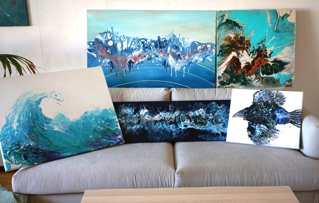 Magnus Lindblom in the Studio: Preparing artworks for exhibition in China! Nov - feb in ChongQing