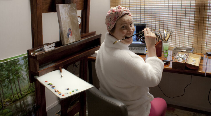 Satu Helle in the Studio
