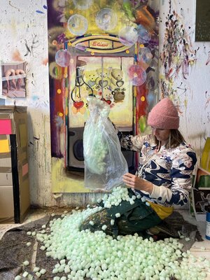Philippa Jasper in the Studio