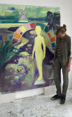 Philippa Jasper in the Studio