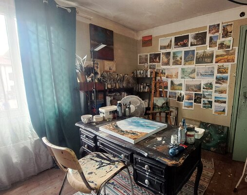 Carole Fournier in the Studio