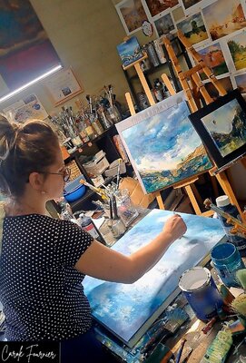 Carole Fournier in the Studio