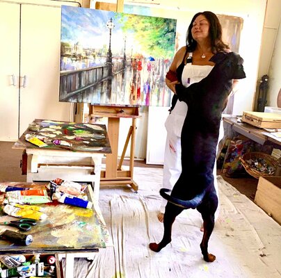 Ewa Czarniecka in the Studio