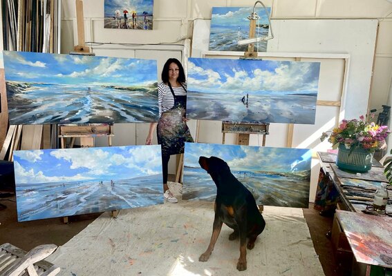 Ewa Czarniecka in the Studio