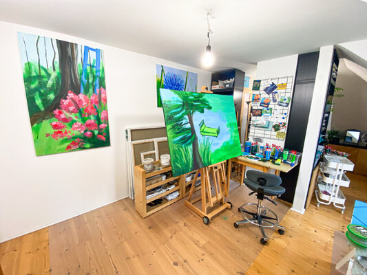 Antje Wanderer-Oberhaus in the Studio