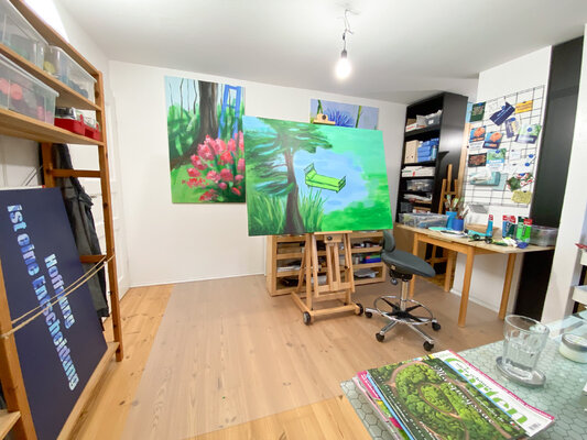 Antje Wanderer-Oberhaus in the Studio