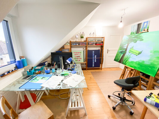 Antje Wanderer-Oberhaus in the Studio