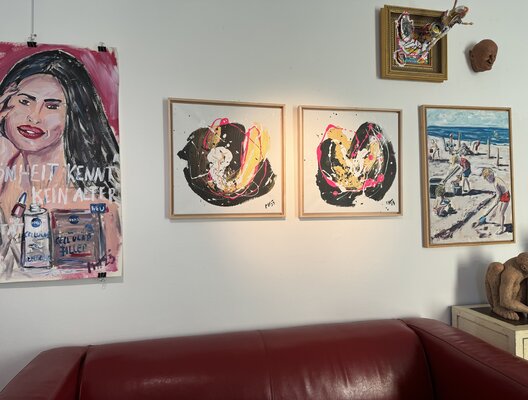 Meinrad Hoyer in the Studio: In der Galerie Renz in Fellbach