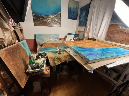 Clémentine Daudier in the Studio
