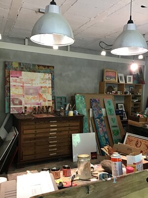 Sarah Lanyi in the Studio
