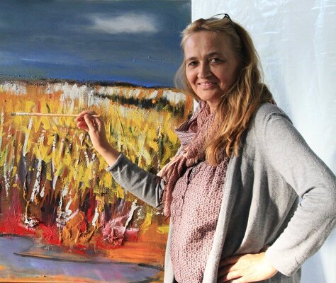 Andrea Finck in the Studio: Im Sommeratelier